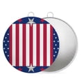 4th of July Round Metal Signs for Outside US Flag Stars Red Blue White ...