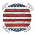 thumbnail image 1 of 4th of July Round Tablecloth for 36-44 Inch Tables, Fitted Table Cover with Elastic Edge, Independence Day Blue Star Red Stripe Waterproof Outdoor Table Cloth Protector for Patio Garden Dinner Picnic, 1 of 9