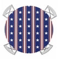 thumbnail image 1 of 4th of July Round Tablecloth for 36-44 Inch Tables,Fitted Table Cover with Elastic Edge,Independence Day Blue White Red Stripes Country Star Waterproof Outdoor Table Cloth Protector for Patio Dinner, 1 of 9