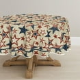 thumbnail image 1 of 4th of July Round Tablecloth 60×60 Inch Round, Patriotic Memorial Day Blue Red Star Independence Day Washable Table Cover for Party Picnic Dinner Decor, 1 of 6