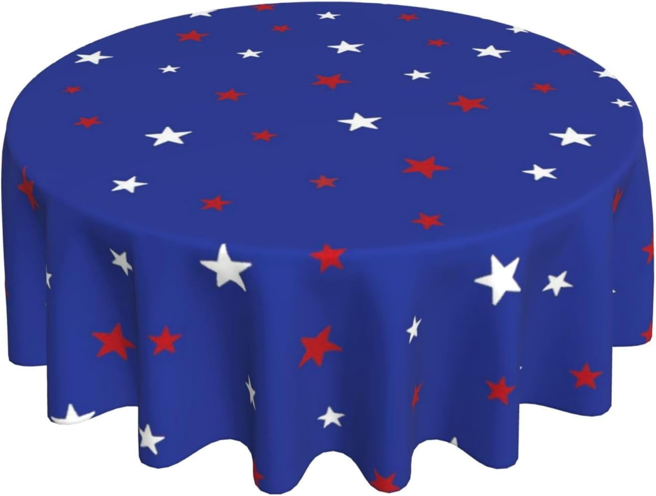 4th of July Round Tablecloth 70 Inch Patriotic Table Cloth American ...