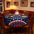 thumbnail image 1 of 4th of July Round Tablecloth Memorial Day Patriotic Tablecloth Independence Day Liberty Star Reusable Table Cloth 4th of July Decorations for Holiday Kitchen Dinning Party Decor, 1 of 6