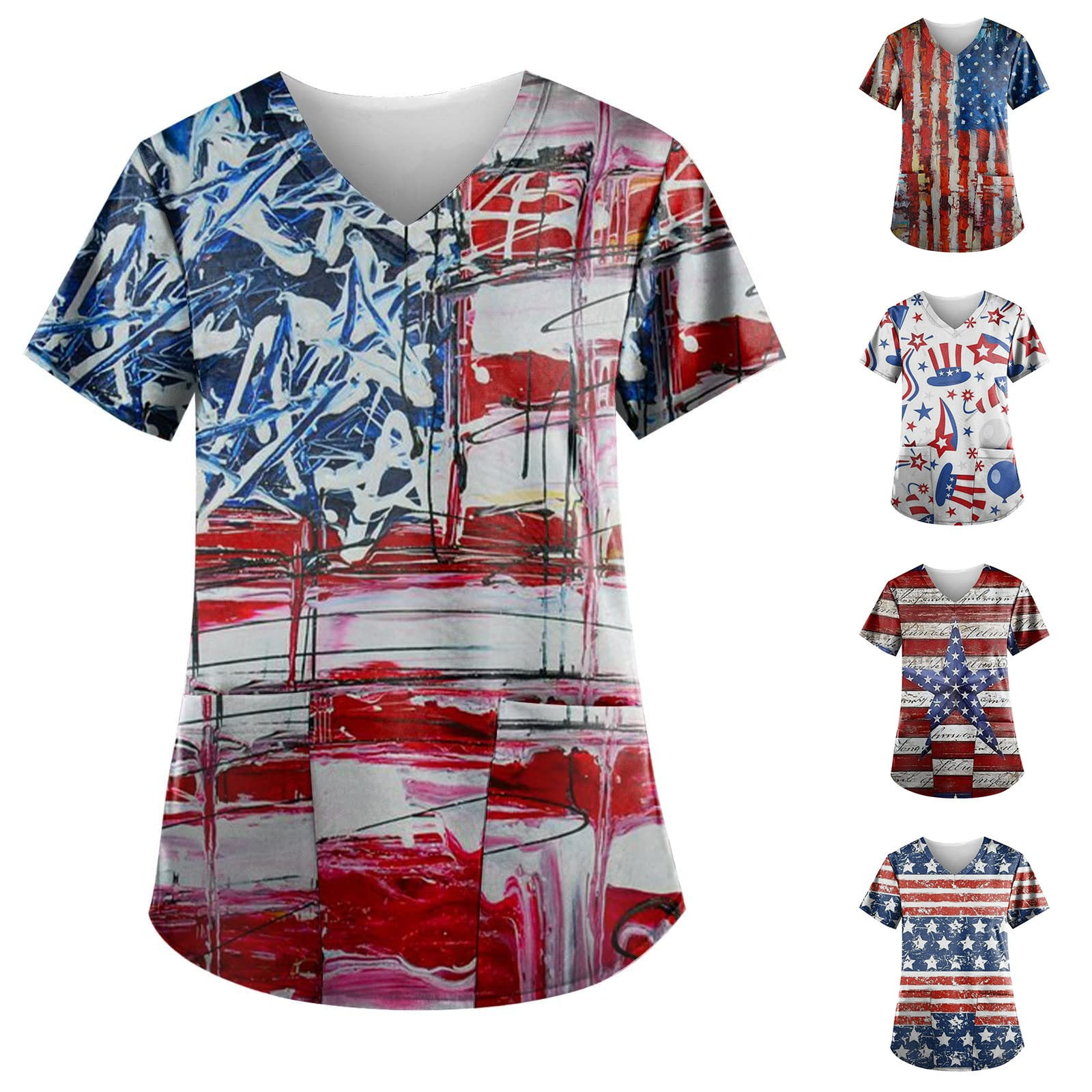 4th of july nursing scrubs