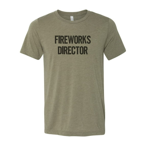"4th Of July Shirt, Fireworks Director, Sublimation T, Firework Tee, Unisex T, Fireworks, Independence Day, American Shirt, Labor Day Shirt, Heather Olive, MEDIUM"