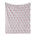 thumbnail image 1 of 4th of July Soft Flannel Fleece Throw Blanket, Sketch Liberty and Flag from Leader the Free World, Cozy Plush for Indoor and Outdoor Use, 70" x 90", Pale Blue Red Blue, by Ambesonne, 1 of 5