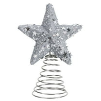 4th of July Star Tree Topper – 10-Inch Patriotic Outdoor/Indoor Decor with Glitter, Red White Blue Christmas-Style Topper for Independence Day & Holiday Celebrations (Lightweight Durable Design)