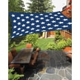 thumbnail image 1 of 4th of July Sun Sail Shades Rectangle Canopy,Sunlight Block Heavy Duty Curved Backyard Shade Cover,Independence Day Patriotic White Star Blue Waterproof Sun Shades for Patios Garden Pergola 6.5'x10', 1 of 9