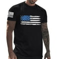 thumbnail image 1 of 4th of July T-Shirt Men American Flag T-Shirt Mens Patriotic Tshirt Mens American Flag Shirt Men Men Casual Round Neck Printing Pullover Fitness Sports Shorts Sleeves T Shirt Blouse, 1 of 4
