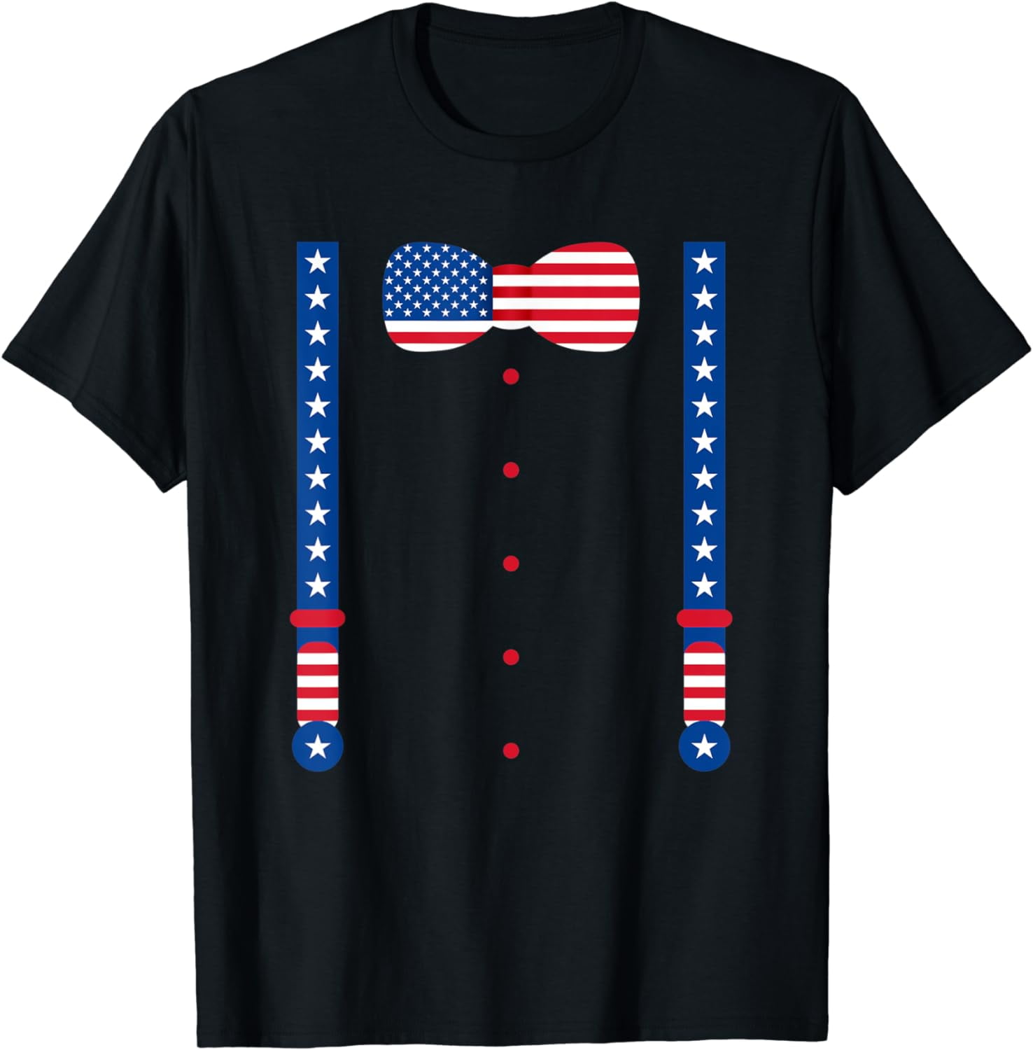 4th Of July Bow Tie & Suspenders Americann Flag T Shirt 4th Of July Bow Tie & Suspenders Americann Flag T Shirt