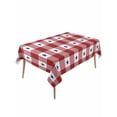 thumbnail image 1 of 4th of July Table Cloth, Independence Day Red White Plaid Blue Star Waterproof Tablecloth for Rectangle Tables, Reusable Washable Fabric Table Cover for Restaurant Kitchen Dining Tables 54"x108", 1 of 6