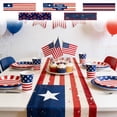 thumbnail image 1 of 4th of July Table Runner 71 Inch Red White Blue Flag Stars Patriotic Independence Day Decorations Polyester Stain Resistant for Dining Table Kitchen by PALIFEUR, 1 of 7