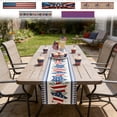thumbnail image 1 of 4th of July Table Runner 71 Inch Red White Blue Flag Stars Patriotic Independence Day Decorations Polyester Stain Resistant for Dining Table Kitchen by PALIFEUR, 1 of 7