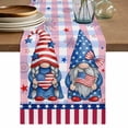 thumbnail image 1 of 4th of July Table Runner 90 Inches, USA Flag Gnomes Independence Day Blue Red Bed Runner Dresser Scarves Tabletop for Indoor Outdoor Parties/Ceremony/Banquet, 13" x 90", 1 of 9