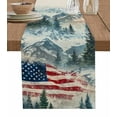 thumbnail image 1 of 4th of July Table Runner Cotton Linen 36 Inch Holiday Dresser Scarves, American Flag Forest Independence Day Tablerunner for Kitchen Coffee Dining Bedroom Living Room Dinner Scarf Décor 13''x36'', 1 of 9