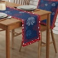 thumbnail image 1 of 4th of July Table Runner,Fireworks Pattern Patriotic Table Mats,250th Anniversary Fourth of July Memorial Day Kitchen Dining Table Decoration,108x13 Inch, 1 of 6