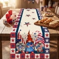thumbnail image 1 of 4th of July Table Runner,Patriotic Flag Star Pattern Table Mat | Memorial Day Decorations - 250th Anniversary Fourth of July Kitchen Dining Table Decoration,72x13 Inch, 1 of 8