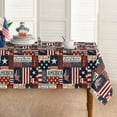 4th of July Tablecloth 60×120 Inch Rectangular, Patchwork Style ...