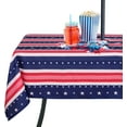 thumbnail image 1 of 4th of July Tablecloth Outdoor Tablecloth with Umbrella Hole and Zipper- Rectangle Patio Table Cover for or July 4th Independence Day Patriotic Tablecloth, American Striped Star, 1 of 7