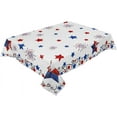 thumbnail image 1 of 4th of July Tablecloth Patriotic Stars Table Cloth for Independence Day Waterproof Red Blue Fireworks Tablecloths Rectangle Kitchen Table Cover for Dinner Picnic Memorial Day Holiday Party 60x84, 1 of 6