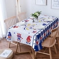 thumbnail image 1 of 4th of July Tablecloth, Patriotic Table Cloth for Rectangle Tables 60 x 84, Fourth of July Memorial Independence Day Kitchen Table Decor for Dining Holiday Party, 1 of 5