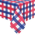 thumbnail image 1 of 4th of July Tablecloth Rectangle, 60 x 84 Inch - Washable Fabric Patriotic Table Cloth for Independence Day, Dining, and Outdoor Use, Blue & Red & White, 1 of 6