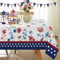 thumbnail image 1 of 4th of July Tablecloth Rectangle 60x84 Inches,America Patriotic Memorial Day Independence Day Table Cloth Washable Table Covers for Party Picnic Wedding Indoor and Outdoor Decorations, 1 of 7
