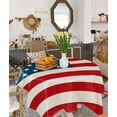 thumbnail image 1 of 4th of July Tablecloth Square Table Cloth 60x60 , Waterproof Tablecloth Outdoor Table Cloth, Red Stripes Independence Day Washable Table Cover for Kitchen Dining Party, 1 of 8