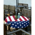 thumbnail image 1 of 4th of July Tablecloth with Umbrella Hole and Zipper American Flag Round Outdoor Tablecloths 60 Inch Outside Table Cloths Stars Red Stripes Patio Table Cloth Cover for Independence Day Garden Decor, 1 of 5