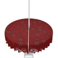 thumbnail image 1 of 4th of July Tablecloth with Umbrella Hole and Zipper Patriotic Stars America Flag Round Outdoor Tablecloths 60 Inch Table Cloths Firework Red Patio Table Cloth Cover for Independence Day Garden, 1 of 6