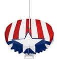 thumbnail image 1 of 4th of July Tablecloth with Umbrella Hole and Zipper Patriotic Stars Round Outdoor Tablecloths 60 Inch Table Cloths American Flag Red White and Blue Stripes Table Cloth Cover for Independence Day, 1 of 5