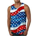 thumbnail image 1 of 4th of July Tank Top for Men American Flag Tank Tops for Men Fourth of July Tops Patriotic Tank Tops Mens Fourth of July Tank Top for Men Print Tank Top Casual Sports Sleeveless Round Neck T-Shirt, 1 of 4