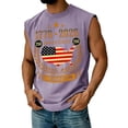 thumbnail image 1 of 4th of July Tank Tops for Men Plus Size Casual Crew Neck USA Flag Print Shirts Sleeveless USA 250th Anniversary Celebration Party Independence Day Patriotic Tees, L, 1 of 3