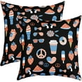 thumbnail image 1 of 4th of July Throw Pillow Covers 18"x18" Set of 2 Soft American Flag Decorative Throw PillowCases for Sofa Room Decorative Independence Day Pillow Cases Cushion Covers Hippy Groovy Cushion Cases, 1 of 6