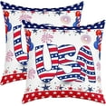 thumbnail image 1 of 4th of July Throw Pillow Covers 18"x18" Set of 2 Soft American Flag Decorative Throw PillowCases for Sofa Room Decorative Independence Day Pillow Cases Cushion Covers 4th of July Decor Cushion Cases, 1 of 6