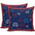 thumbnail image 1 of 4th of July Throw Pillow Covers 18x18 Set of 2 Patriotic Stars Fireworks Decorative Pillows Cushion Case Poppy Leaves Pillowcases Independence Day Throw Pillows for Couch Sofa Bedroom Garden Decor, 1 of 6