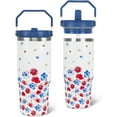 thumbnail image 1 of 4th of July Tumbler with Handle and Straw Independence Memorial Day Poppy Tumbler Insulated Stainless Steel Cup Floral Coffee Travel Mug Fourth of July Gifts Decor-30 OZ(1PCS), 1 of 6