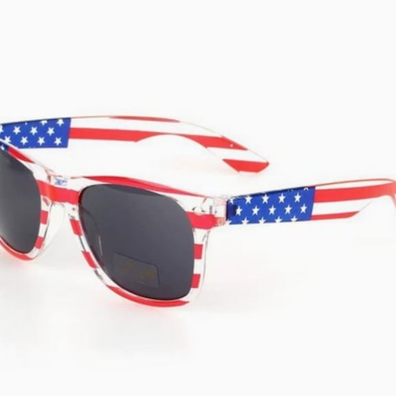 4th Of July USA Flag Sunglasses, Red White Blue Patriotic Design, Novelty Independence Day Shades, Glasses for 4th Of July Holiday Parade Party Events