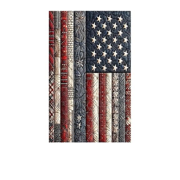 4th of July Vintage Flag Wall Art Print 16x20 Inch Unframed Canvas Poster Colonial American Flag Decor for Independence Day Memorial Day and 250th Anniversary Home Office Gallery