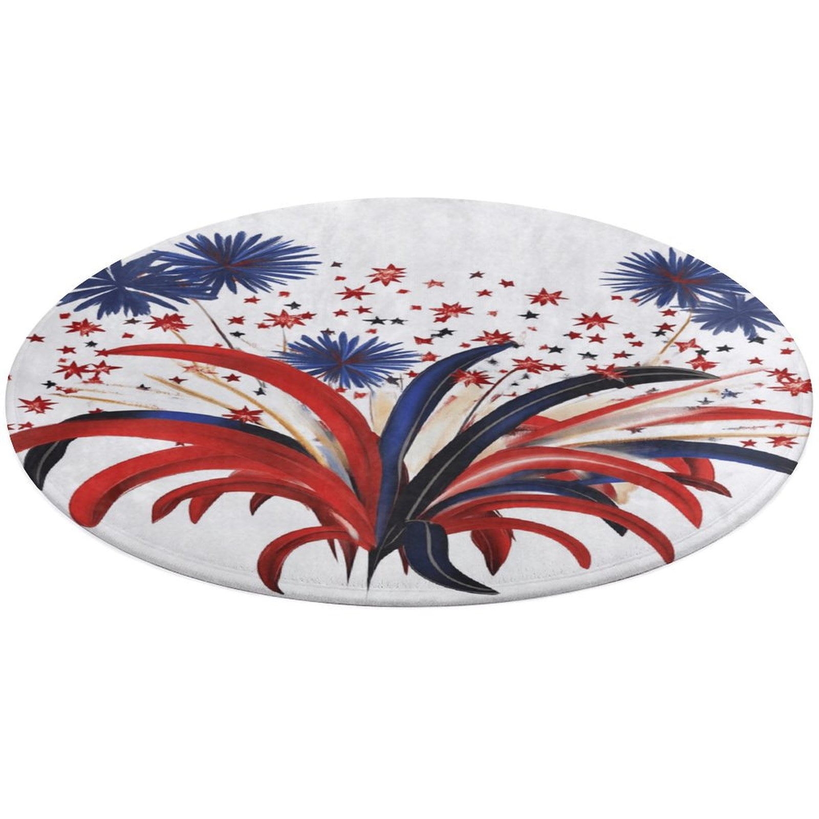 4th of July Washable Round Rug -Circle Area Rugs for Nursery Bedroom ...