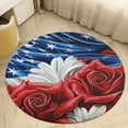 thumbnail image 1 of 4th of July Washable Round Rug -Circle Area Rugs for Nursery Bedroom, Vintage Non Slip Non Shedding Low Pile Carpet for Living Room Coffee Table Entryway, 1 of 6
