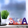 thumbnail image 1 of 4th of July Wooden Signs,Small Wooden Patriotic Signs,4th of July Decorations Table Wooden Sign,Gnome Table Tiered Tray Centerpiece Decor for Veterans Memorial Independence Day Party Supplies, 1 of 9