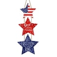 thumbnail image 1 of Patriotic Decorations 4th of July Decorations Fully Assembled Pentagram Patriotic Wreath Sign Wooden for Front Door Decorations for Memorial Day Fourth of July Porch Wall Indoor Home Decor, 1 of 7