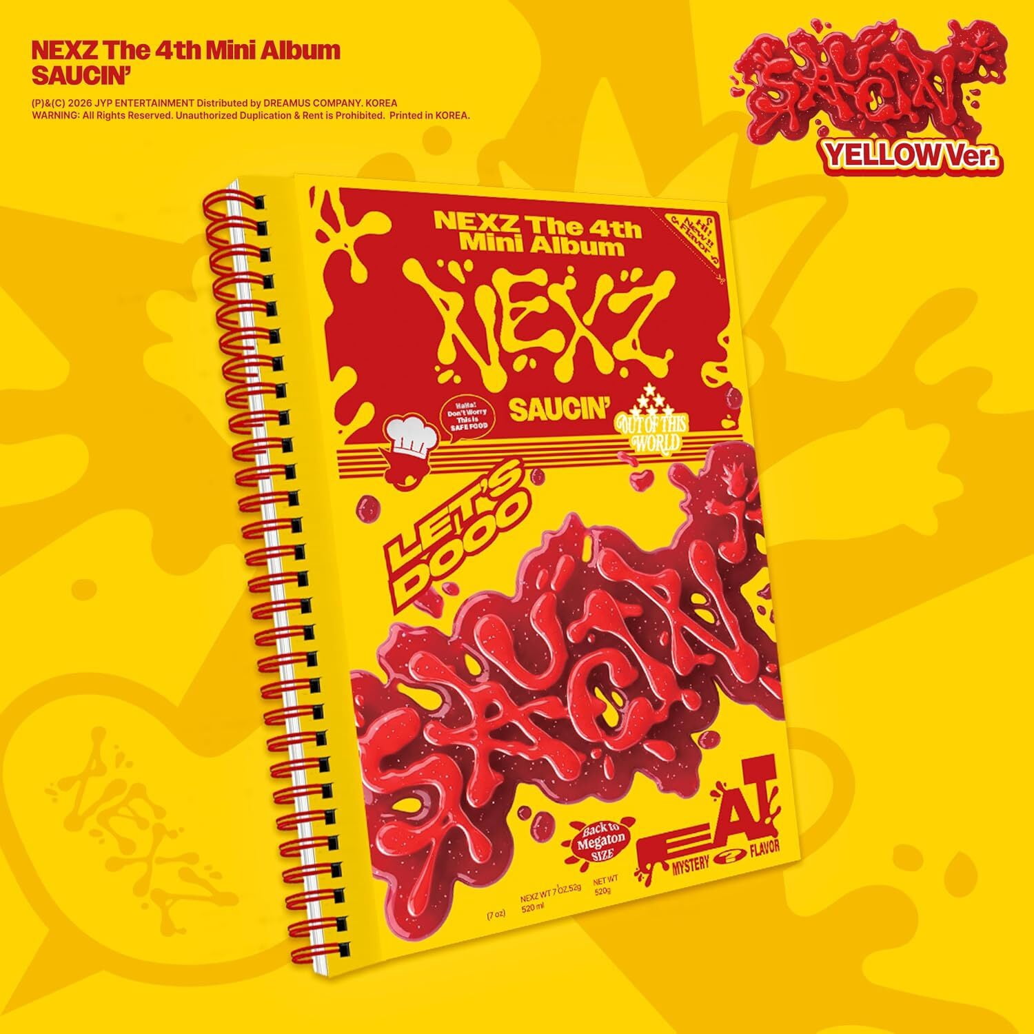 Nexz - The 4th Mini Album SAUCIN' [YELLOW VER.] - Music & Performance - CD
