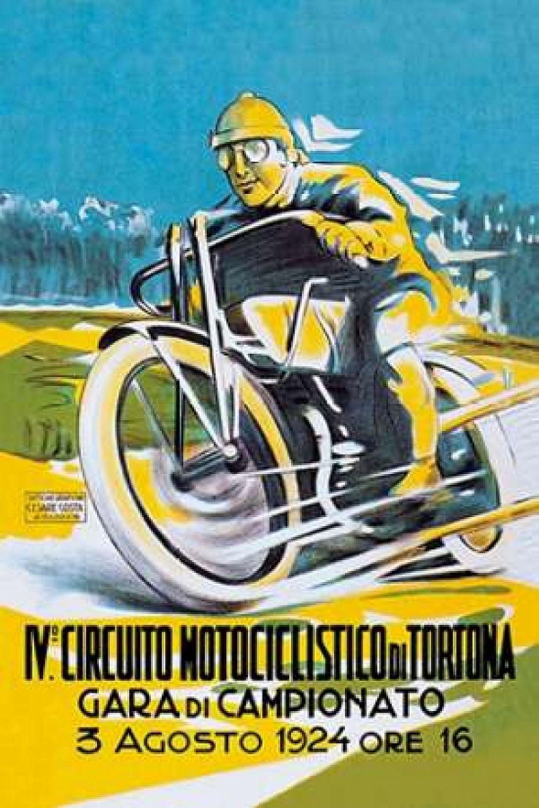 4th Motorcycle Circuit of Tortona Canvas Art - Unknown (24 x 36)