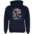 thumbnail image 1 of 4th Of July American Flag Bald Eagle Mens Hoodie Navy X-LG, 1 of 1