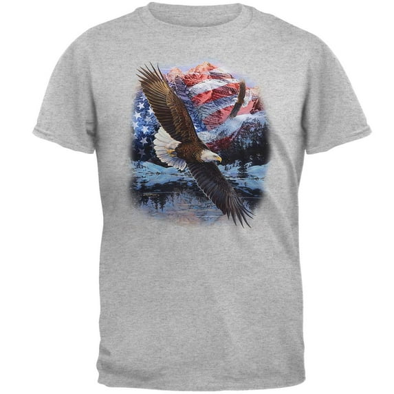 4th Of July American Flag Bald Eagle Mens T Shirt