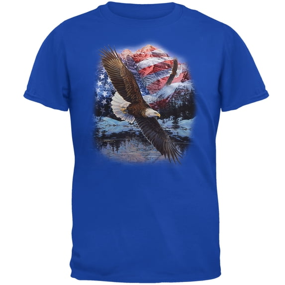 4th Of July American Flag Bald Eagle Mens T Shirt