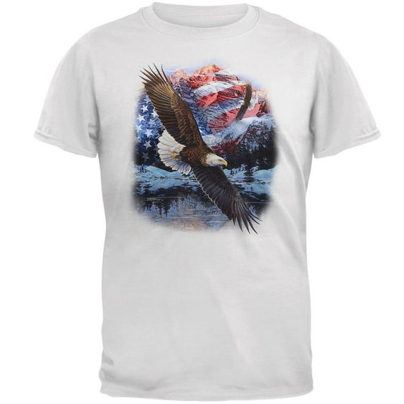 4th Of July American Flag Bald Eagle Mens T Shirt