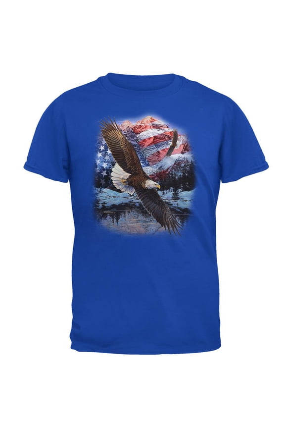 4th Of July American Flag Bald Eagle Mens T Shirt