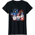 thumbnail image 1 of 4th Of July American Gnomes Celebrating Independence Day Gift T-Shirt, 1 of 3